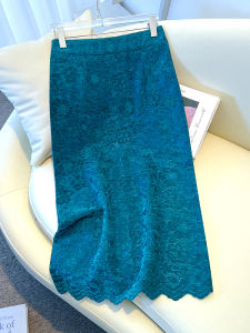 High Waist Lace Midi Skirt Womens Fashion Slim Fit Butt Covering Half-length Opened Split Commuter Style Autumn New Arrivals