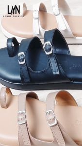 Lynne Wedges Hafsa Wanita Kasual / Sandal Wanita Simple / Variasi 3 Warna