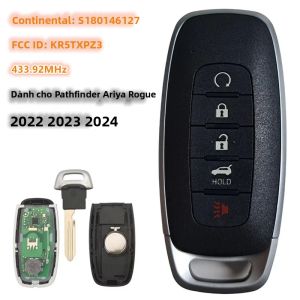Chìa Khóa Điều Khiển Từ Xa Thông Minh Keyecu 4 Nút Hỗ Trợ Mở Cửa Bằng Cảm Ứng Dành Cho Nissan Kicks Rogue Pathfinder 433MHz Tương Thích Với Các Mẫu Xe 2022-2024
