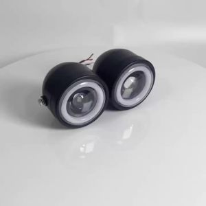 Motorcycle Twin Headlight LED Universal Double Front Head Lamp with Bracket Street Dual Sport Dirt Bikes Street Cafe Racer