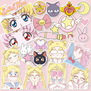 Cute Sailor Moon Water Resistant Sticker