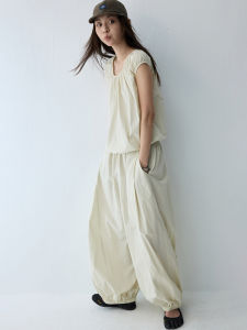HAVERICE | Casual Outfit Set Puff Sleeve Blouse Pants