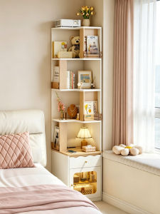 ZUNTONGGE | Small Corner Multi-storage Bedside Table