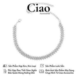 Vòng cổ choker thiết kế đính đá lấp sang trọng mã 09 Ciao accessories