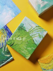 กระดาษห่อดูดซับน้ำขนาดใหญ่ กระดาษห่อลูกปัดวันเกิด กระดาษห่อลำลอง กระดาษห่อหนังสือ กระดาษห่อของขวัญ Van Gogh Oil Painting