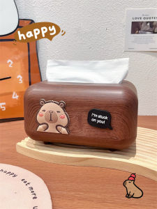Cute Tissue Box Living Room High Aesthetic Home Desktop Creative High-End Drawstring Paper Storage Box New 2025 Model