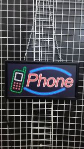 Phone ขนาด 48 X 25 X 2cm ป้ายไฟ LED หน้าร้าน ป้ายไฟตัวอักษร ตกแต่งหน้าร้าน สร้างความโดดเด่นให้ร้านคุณ