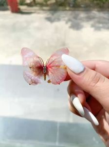 Hokkaido - Kẹp tóc hình bướm màu hồng gradient xinh xắn cho bé gái