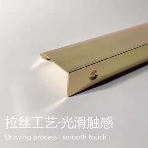 Aluum Alloy Cabinet Handle Long Rounded Corner Curved Drawer Handle Invisible Cabinet Door Handle Edge Banding Wardrobe Handle