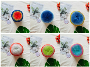Yarn - Sợi cầu vòng lụa Đức 100% | Cỡ sợi 0.6mm - 08mm - Sợi bóng mền đẹp | Sợi đan móc mùa hè