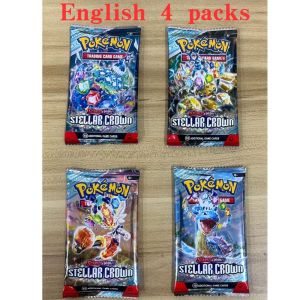 4 packs/8 packs Pok é mon cards Prism Evolution Crimson Violet 151 Burst Spark PALDEAN FATES English Booster Battle Trade Card