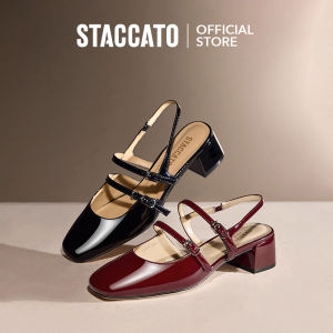 Staccato Mary Jane Slingback Heels รองเท้าแมรี่เจน ส้นเท้าบาง หัวสี่เหลี่ยม S6871