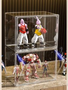 กล่องแสดงโมเดลอะคริลิคใสสําหรับตัวเลขของเล่นและเครื่องประดับเหมาะสําหรับองค์กรและจอแสดงผลในห้องนั่งเล่น