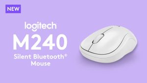 Logitech M240 Silent Wireless Bluetooth Mouse (Graphite / Off-White / Rose)