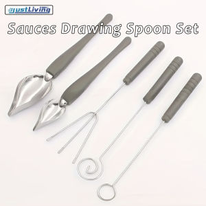 JustLiving Candy Dipping Tools Chocolate Dipping Fork Spoons Set Sauces Drawing Spoon Set