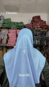 JILBAB SEKOLAH BAHAN PE DOUBLE SERUT TUTUP
