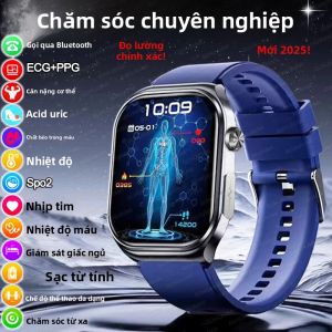 Đồng Hồ Thông Minh Chẩn Đoán Sức Khỏe AI ECG+PPG 2025 Dành Cho Nam & Nữ Theo Dõi Lipid Máu Axit Uric Nhịp Tim Tương Thích Với Xiaomi