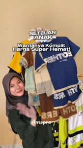 Amspro - Setelan Anak Laki-laki Baju kaos Pakaian Anak Laki-laki Fashion Kids Setelan Anak Brother Trendi Kasual Terbaru