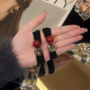 Ankela Red Flash Diamond Hair Ties Womens High-End Sensation Hair Bands New 2024 Horse Tail Headband Hair Ropes Fashion Accessories