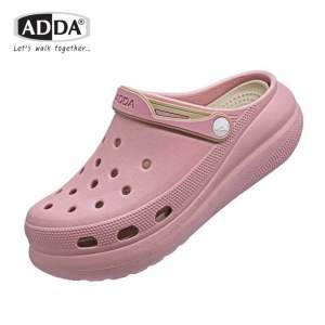 รองเท้าหัวโตพื้นสูง ADDA รุ่น 59G01-W1 SIZE (4-7) สำหรับหญิง มีสายรัดหลังเพิ่มความกระชับ นุ่มสวมใส่สบาย