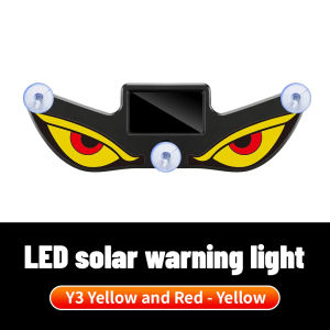 Solar Powered LED Devil Eye Car Ambient Light USB Rechargeable Dynamic Breathing Car Windshield Decorative Lamp with Suction Cup