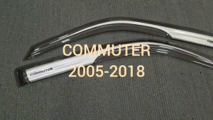 กันสาดประตู กันสาด คิ้วกันสาดรถยนต์ คิ้วประตู สีบรอน ทรงTRD 2ชิ้น โตโยต้า คอมมิวเตอร์ Toyota HIACE commuter 2005 2006 2007 2008 2009 2010 2011 2012 2013 2014 2015 2016 2017 2018 ใส่ร่วมกันได้