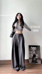 Quần Ống Siêu Rộng Ly Chéo Ulzzang Có Bigsize 105kg Vải tuyết mưa cao cấp Chun Sau Lưng sang chảnh kiêu sa