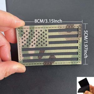 IR Reflective Patches Camouflage Flag of The UKSpainFranceGermanyand Other CountriesMilitary Tactical Badge Fabric Applique