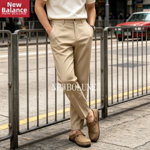 NEW BOLUNE | Elastic Summer Slim Fit Dress Pants