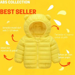 JAKET ANAK PEREMPUAN/LAKI" 1-12 WINTER/GELEMBUNG KUPING IMUT HANGAT DAN TAHAN AIR