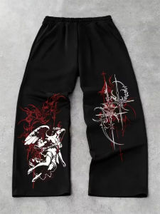 2026 Hot Selling Fashion New Mens Casual Gothic Sports Jogging Pants Straight Leg Autumn New Street Jogging Pants Big Size