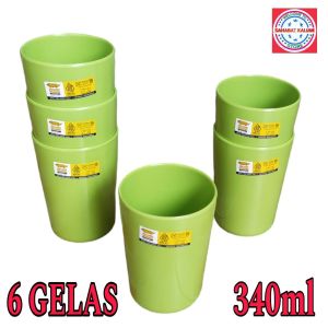 (6 PCS) GELAS GOLDEN DRAGON B0401 MELAMIN 340ML