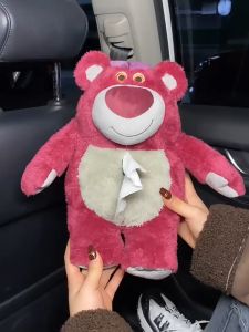 LINE BROWN Kotak Tempat Sarung Tisu Tissue Gantung Belakang Jok Mobil