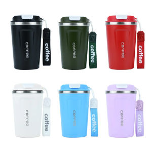 แก้วน้ำสแตนเลสเก็บความร้อนความเย็น WATERSY แบบสุญญากาศสองชั้น ขวดน้ำเก็บอุณหภูมิ แก้วน้ำสำหรับเดินทางในรถยนต์ ขนาด 380 มล.