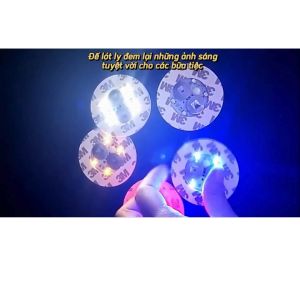 Đế Lót Ly Cốc Chai Lọ led phát sáng lung linh đầy màu sắc đồ phát sáng trong đêm