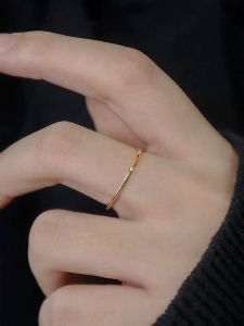 Non-Fading Luxury Gold Rings for Women Elegant Minimalist Design Titanium Steel Fashion Jewelry Fresh out New Model