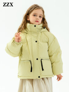 ZZX Childrens down Jacket New National Standard 90 White Duck down Girl Winter Outwear Boys Bread Coat Three-Proof Fabric