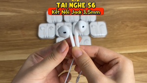 ( HOT TREND ) Tai Nghe Dây Nhét Tai S6 Jack Tròn 3.5mm Âm Bass Tốt Dùng Cho Mọi Dòng Điện Thoại