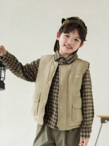 Autumn and Winter Japanese Workwear Style Cotton Vest