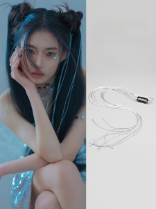 Fashionable Sweet Heart Spicy Girl Double Tail Wig Clip Hair Tie Personality Messy Bun Hair Rope in Gold and Silver