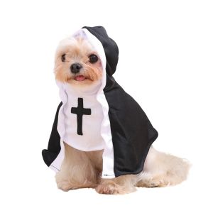 Funny Dog Halloween Cosplay Costume Cute Dog Nun Clothing Christ Jesus Cross Puppy Clothes For Small Big Dogs Cats Pet Outfits