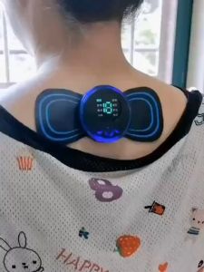 EMS Cervical Massage Stickers USB Rechargeable Stimulator Neck Hump Vertebra Physiotherapy Instrument Muscle Relief