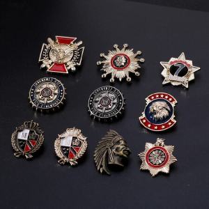 Retro สไตล์อังกฤษผู้ชายผู้หญิงหน้าอก Pin เข็มกลัดเสื้อกันหนาวอุปกรณ์เสริมแฟชั่น Silver Gold Plated คอ Pin