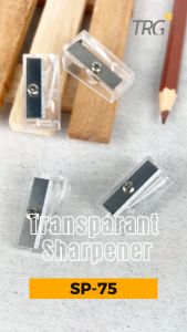 TRG Transparant Pencil Sharpener SP-75 - Serutan Rautan Pensil Tajam Bening Transparan TRG