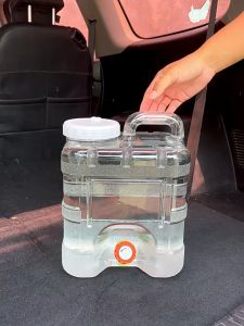 Bình Nước Trong Suốt 5L/7.5L/10L/15L/20L/28L Can Đựng Nước Kèm Vòi Dự Phòng + Nắp Đậy + Ống Nối Dài + Cọ Bình