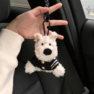 JIFANPAUL | Cute Cartoon West Highland Terrier Plush Keychain