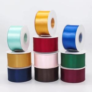 22meters/Roll Double Sided Satin Ribbons 50mm Wide for Wedding Christmas Party Handmade DIY Gifts Boxs Wrapping Accessories