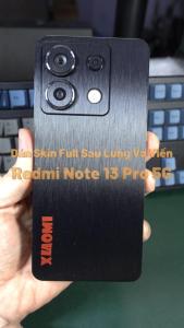 Dán Skin Mặt Sau Lưng Full Viền Redmi Note 13 Pro 5G (Vân Carbon Lụa Hộp Nhám Da Nhôm Xước)