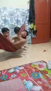 Tempat Tidur Gantung Ayunan Hammock Single Colorful