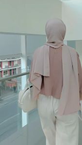 JOY KAOS CROP TOP OVERSIZE TANGAN 3/4 KOREA STYLE I TRY TO BE A NICE PERSON DTF